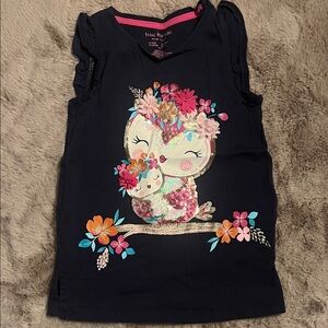 Isaac Mizrahi Kids Navy Floral Animal Tank Top